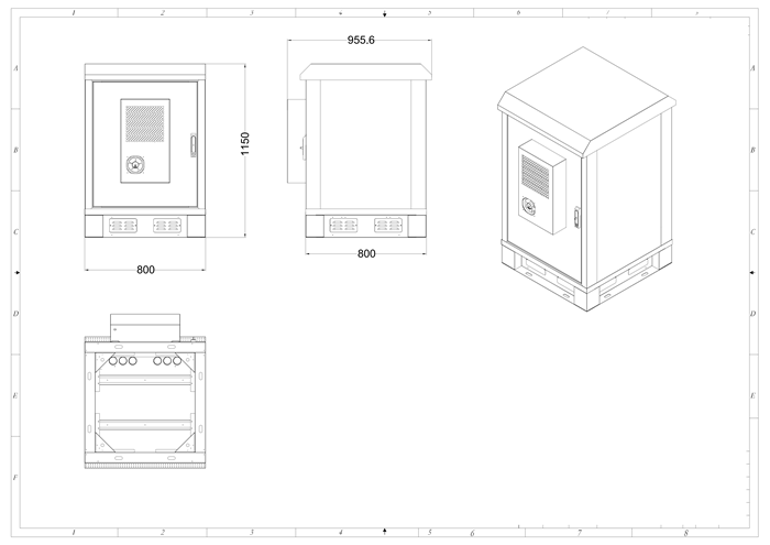 Galvanized steel outdoor telecom cabinet